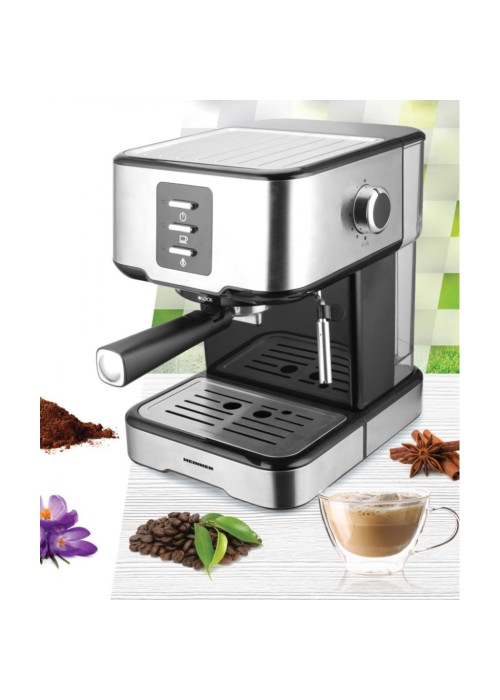 Рожкова кавоварка еспресо HEINNER HEM-850IXBK