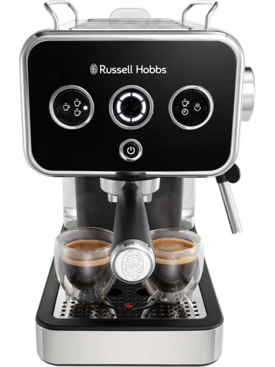 Кофеварка эспрессо RUSSELL HOBBS Distinctions 26450-56, чорно-сріблястий