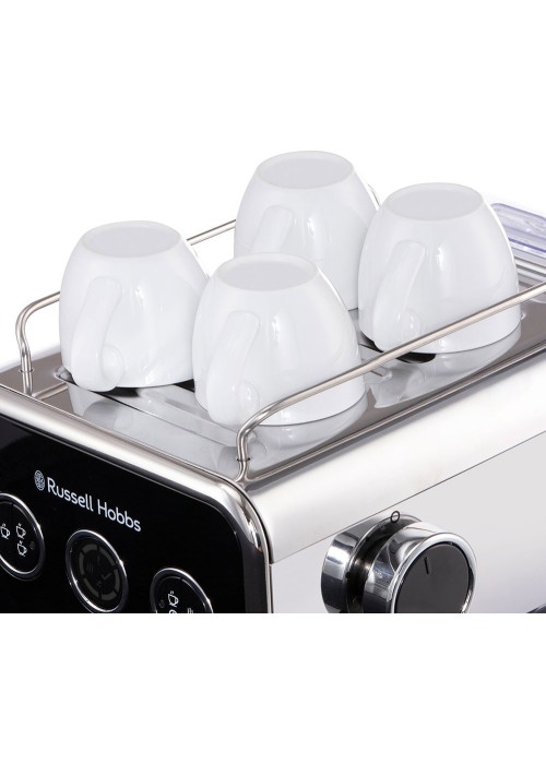 Кофеварка эспрессо RUSSELL HOBBS Distinctions 26450-56, чорно-сріблястий