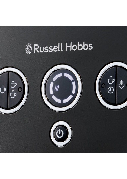 Кофеварка эспрессо RUSSELL HOBBS Distinctions 26450-56, чорно-сріблястий