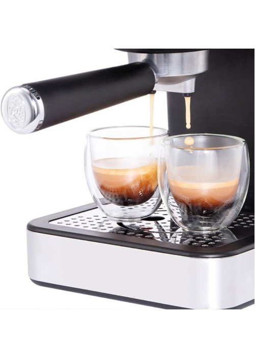 Кофеварка эспрессо RUSSELL HOBBS 26452-56 Distinctions Titanium, 1,1л, мелена + чалди, сріблястий