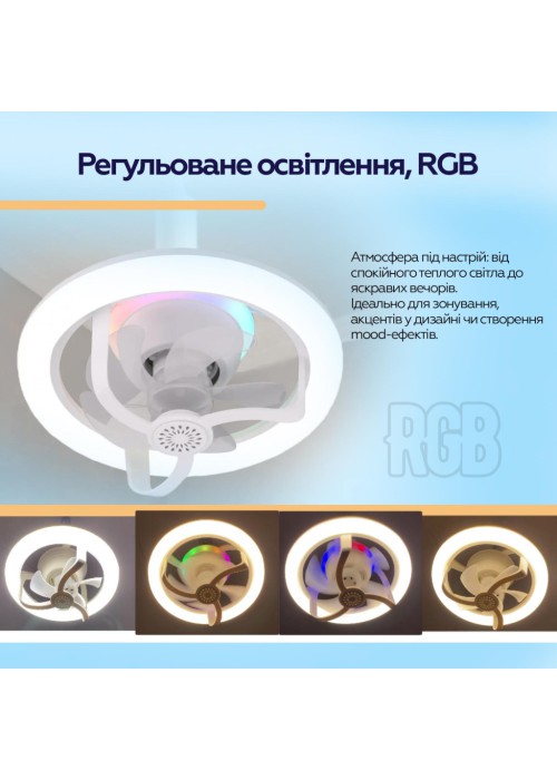 Вентилятор XoKo LED RGB Fan Light 100 Aroma (XK-FL-100RGB)
