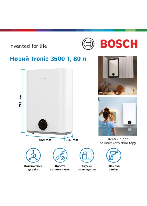 Бойлер Bosch Tronic 3500T TR3501 80 EBP (7736507293)
