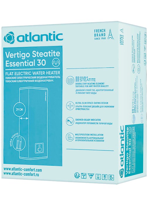 Водонагрівач Atlantic Vertigo Steatite Essential 30 MP-025 2F 220E-S (1000W)