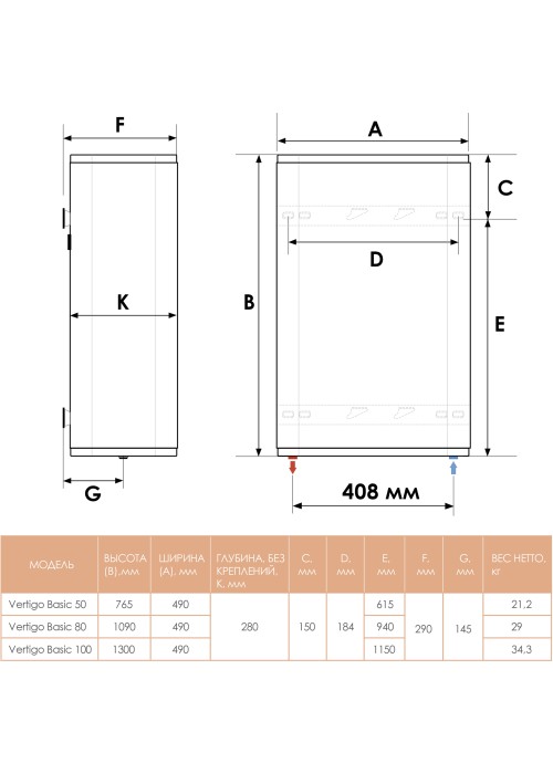 Водонагрівач Atlantic Vertigo Basic 80 ES-VM0652F220F-B (2000W)