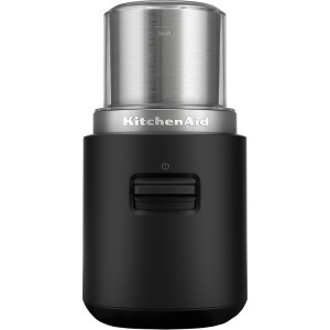 Кавомолка KitchenAid Go 5KBGR111BM 12V бездротова зі знімною батареєю, з акумулятором, матовий чорний
