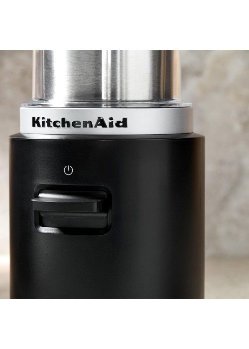 Кавомолка KitchenAid Go 5KBGR111BM 12V бездротова зі знімною батареєю, з акумулятором, матовий чорний