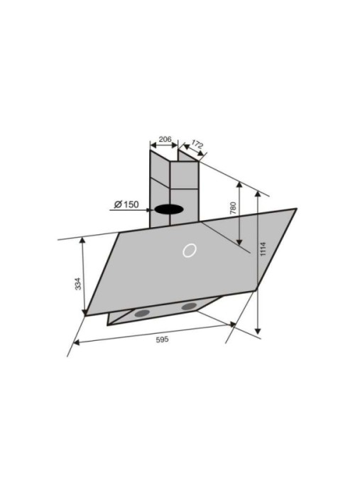 Витяжка VENTOLUX MIRROR 60 BG (1000) TC MS