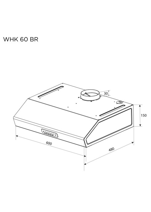 Кухонна витяжка Pyramida WHK 60 BR