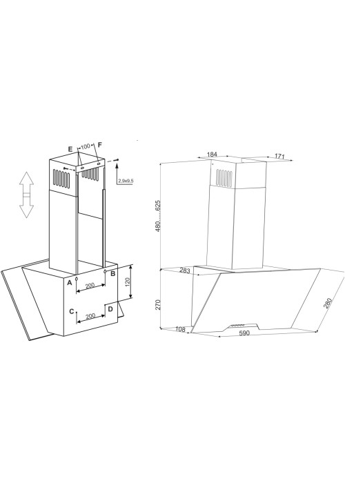 Витяжка ELEYUS SPECTRA 700 LED 60 WH