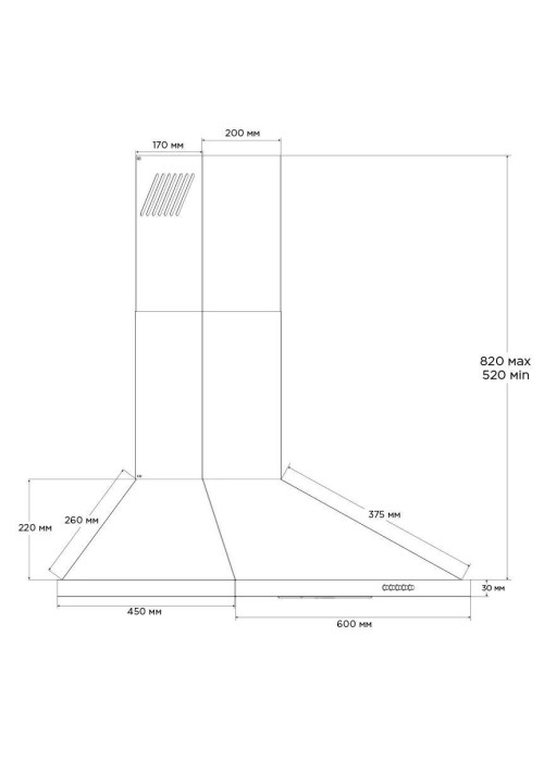 Витяжка PYRAMIDA KT 60 BL
