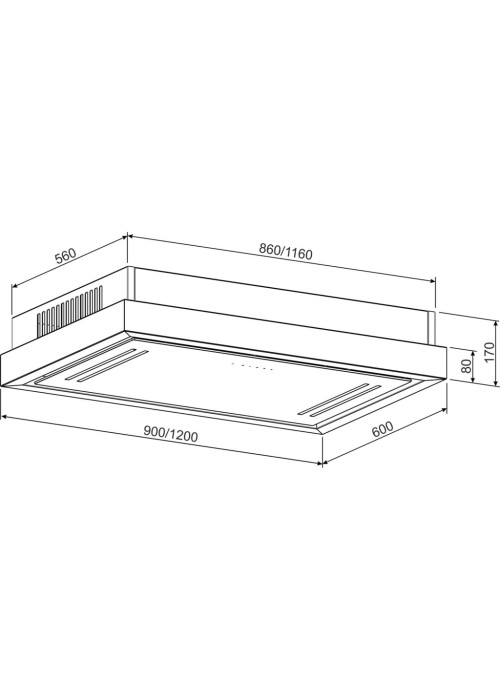 Кухонна витяжка GRANADO Alia 2914-1800 inox white glass (GCH729477)