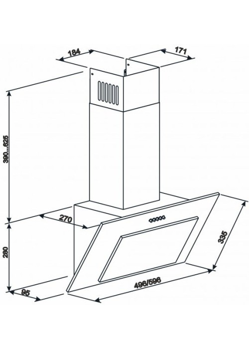 Витяжка ELEYUS VERTICAL 470 50 BL