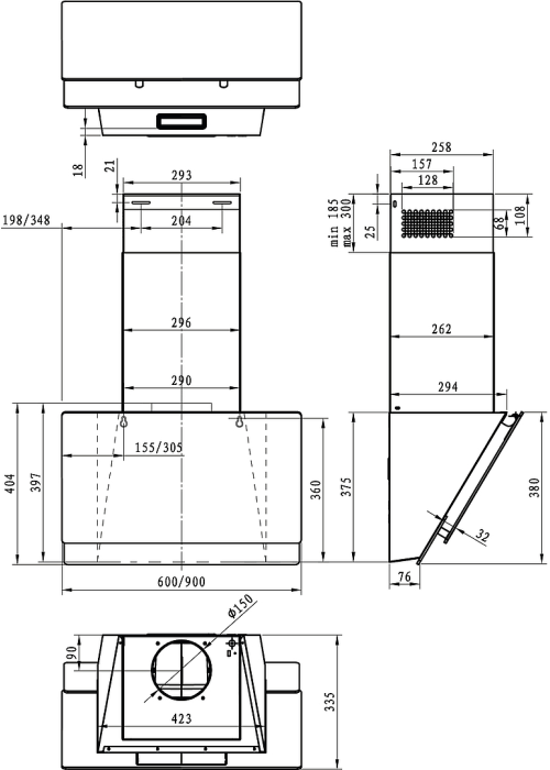 Витяжка пристінна GORENJE WHI 649 B21S
