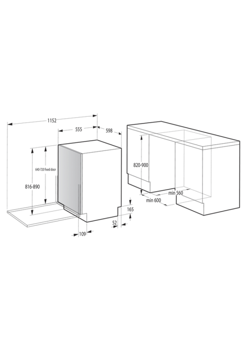 Посудомийна машина вбудована GORENJE GV 673 C65