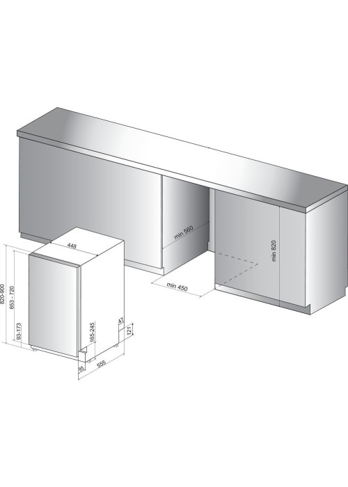 Посудомийна машина HOTPOINT HSIO3O23WFE 
