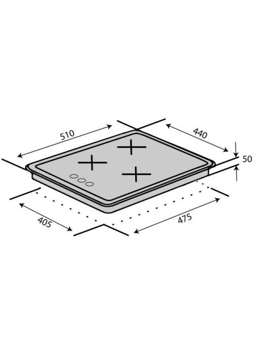 Варильна поверхня газова VENTOLUX HG430 K7G CEST (BK)
