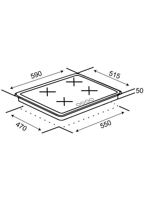 Варильна поверхня газова VENTOLUX HG640-MA3 S (WH)