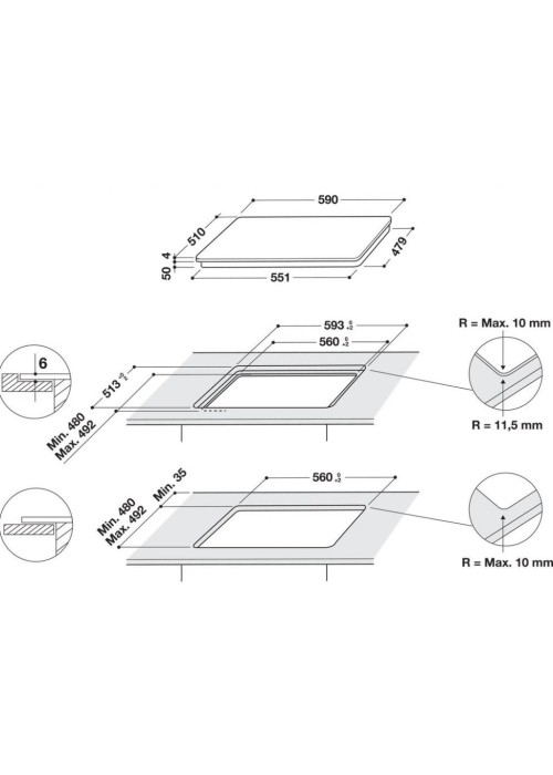 Варильна поверхня Whirlpool WFS0160NE