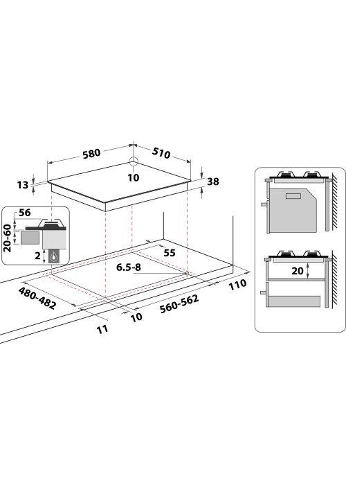 Варильна поверхня Whirlpool TGML 661 IX R