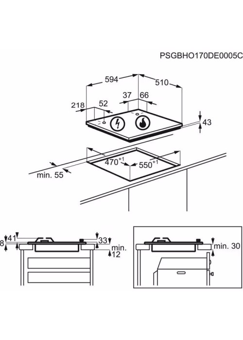 Варильна поверхня Electrolux KGS6404SX