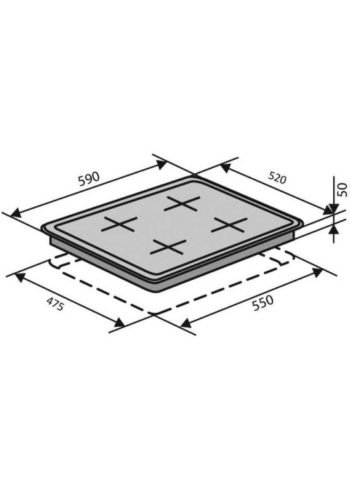 Варильна поверхня газова VENTOLUX HG640-DA3 CS (AN)