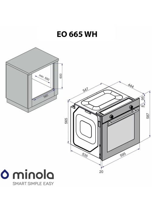 Духова шафа Minola EO 665 WH