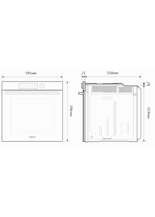Духова шафа Samsung NV7B4445UAS/WT