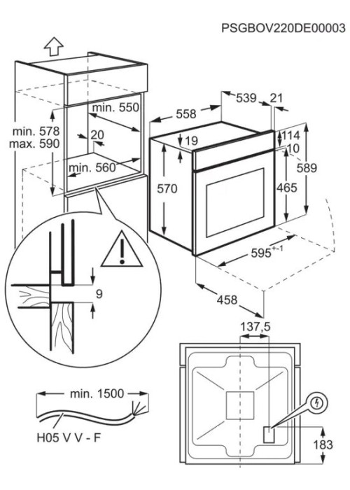 Духова шафа ELECTROLUX EOF3H50BK