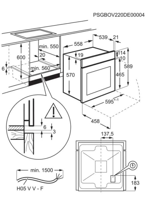 Духова шафа ELECTROLUX EOF3H50BK