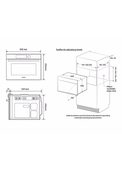 Духова шафа компактна Samsung NQ5B6753CAN/WT