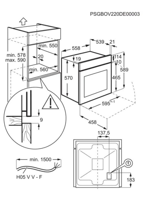 Духова шафа ELECTROLUX EOF3H00BX