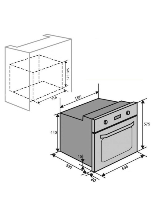 Духова шафа електрична VENTOLUX BRISTOL 6 MT (WH)