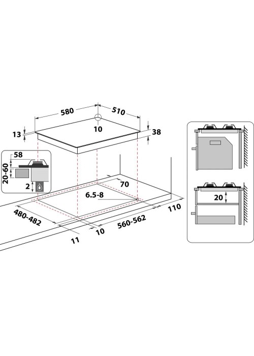 Варильна поверхня WHIRLPOOL TKRL660IX
