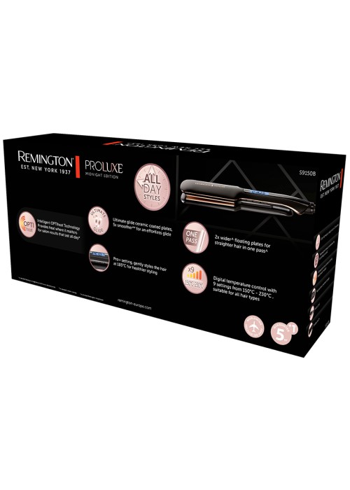 Випрямляч для волосся REMINGTON S9150B PROluxe Midnight Wide Plate Straightener