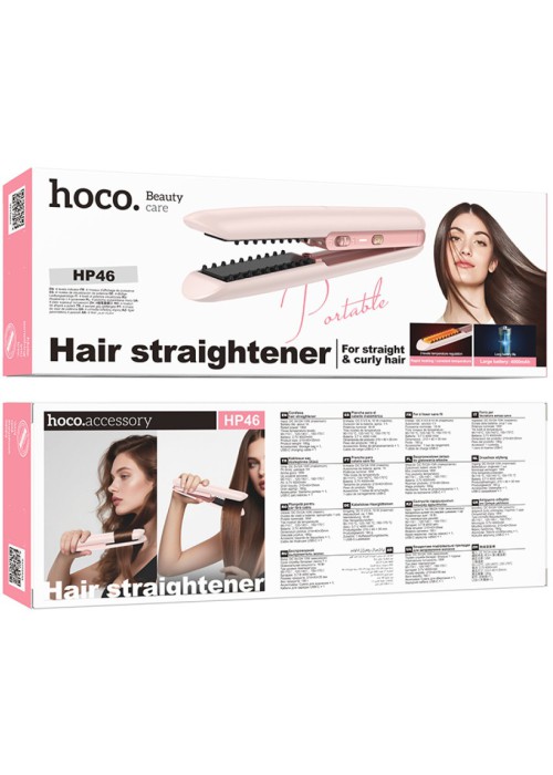 Щипці для волосся Hoco HP46 hair straightener pink 