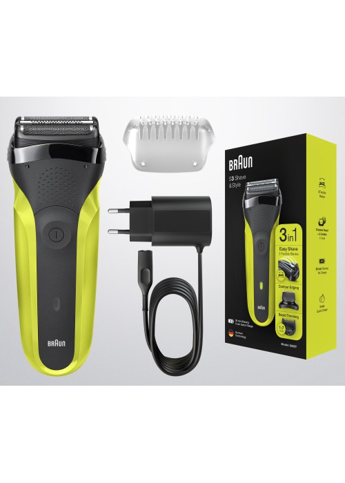 Електрична бритва BRAUN Series 3 300BT black/green