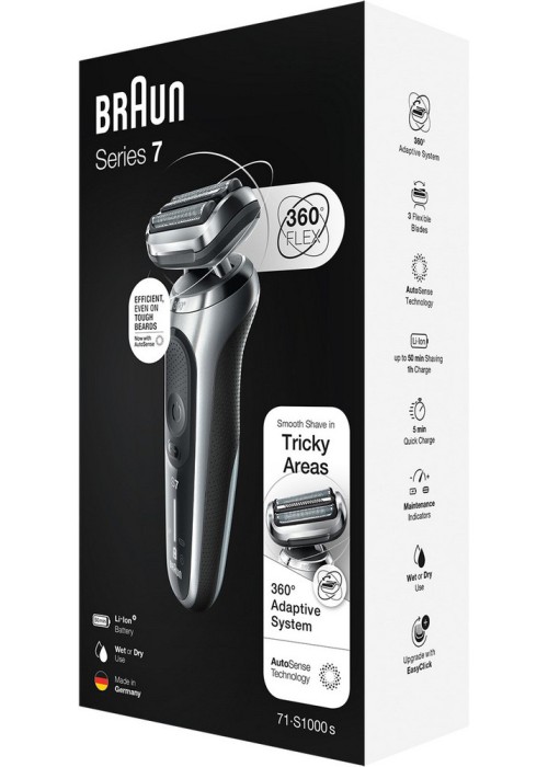 Електрична бритва BRAUN Series 7 71-S1000s сріблястий/чорний