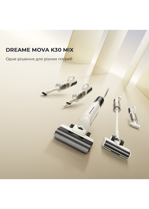 Акумуляторний миючий пилосос Dreame Mova K30 Mix (HMV24A)