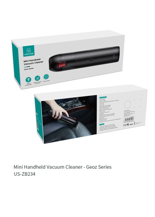 Акумуляторний пилосос Usams US-ZB234 Mini Handheld Vacuum Cleaner Black (MNXCQZB23401)