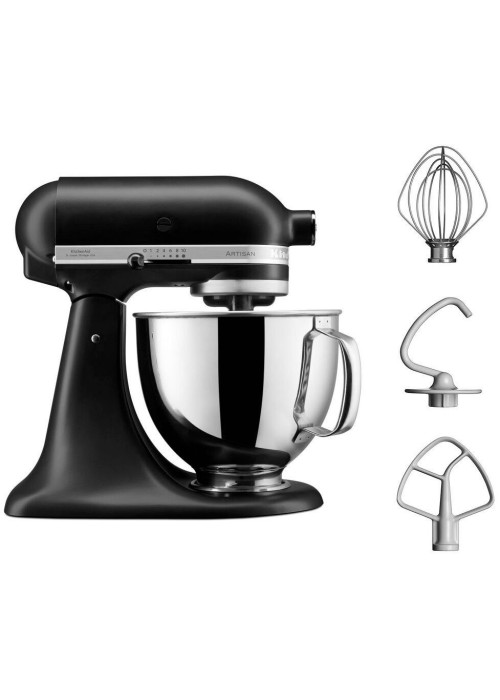 Кухонна машина KitchenAid Artisan 4,8 л 5KSM125EBM з відкидним блоком матовий чорний