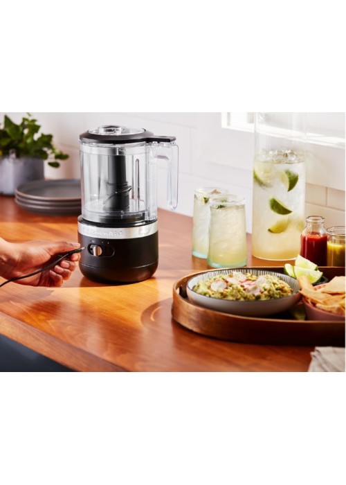 Кухонний мінікомбайн KitchenAid 5KFCB519EBM 1,3 л бездротовий матовий чорний