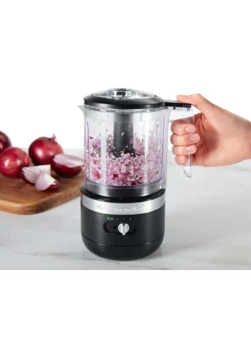Кухонний мінікомбайн KitchenAid 5KFCB519EBM 1,3 л бездротовий матовий чорний