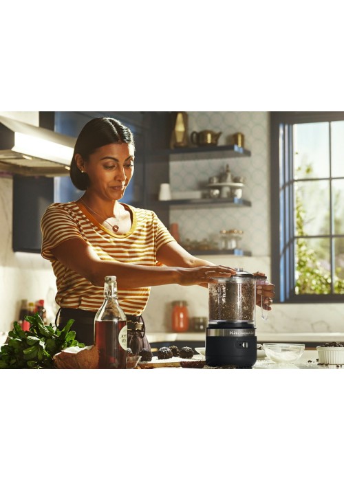 Кухонний мінікомбайн KitchenAid 5KFCB519EBM 1,3 л бездротовий матовий чорний