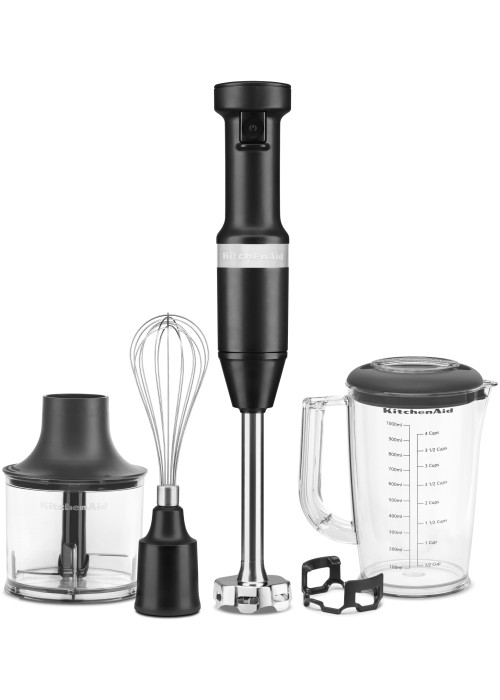 Блендер KitchenAid 5KHBV83EBM занурювальний з аксесуарами матовий чорний