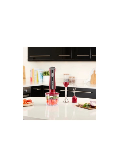 Блендер Russell Hobbs Hobbs заглибний Desire Red, 500Вт, чаша-500мл, вінчик, міні-подріб. (27140-56)