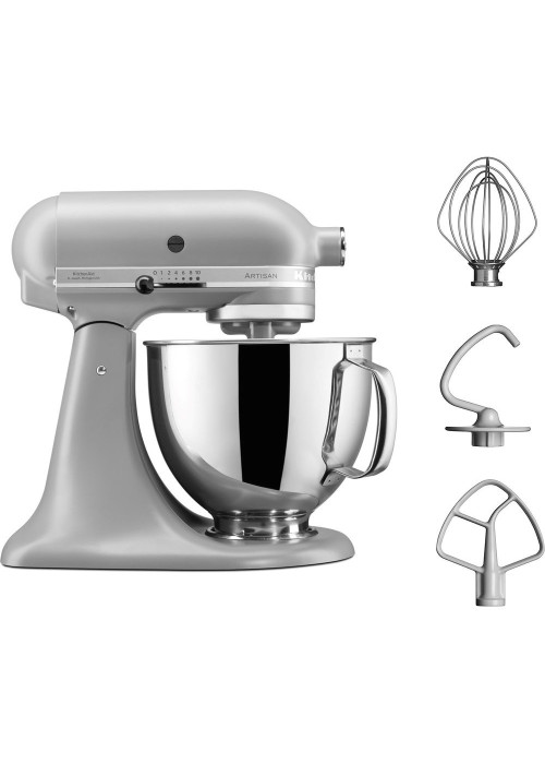 Міксер планетарний KitchenAid Artisan 4,8 л 5KSM125ECU з відкидним блоком сріблястий