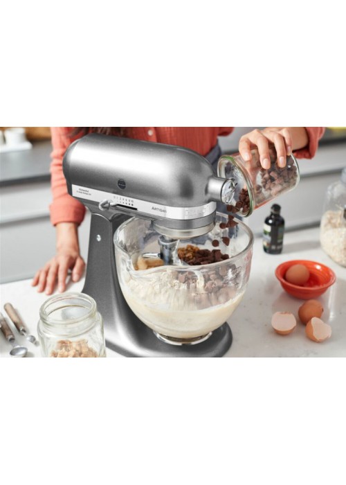 Міксер планетарний KitchenAid Artisan 4,8 л 5KSM185PSEMS з відкидним блоком срібний медальйон