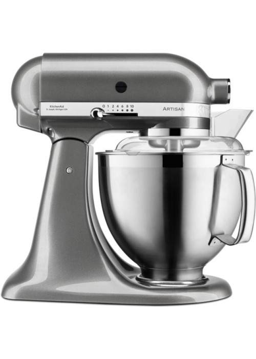 Міксер планетарний KitchenAid Artisan 4,8 л 5KSM185PSEMS з відкидним блоком срібний медальйон