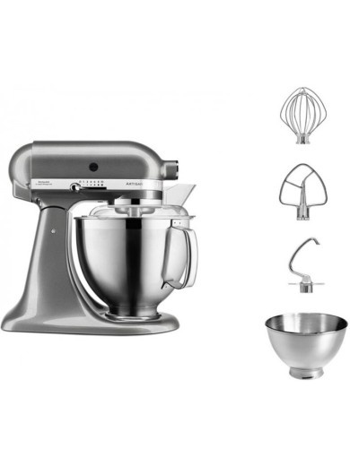Міксер планетарний KitchenAid Artisan 4,8 л 5KSM185PSEMS з відкидним блоком срібний медальйон